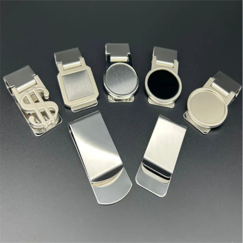1Pc Stainless Steel Metal Money Clip Creative Banknote Clip Belt Clip Personality Bookmark Clips Wallet Ticket Folder Men Women