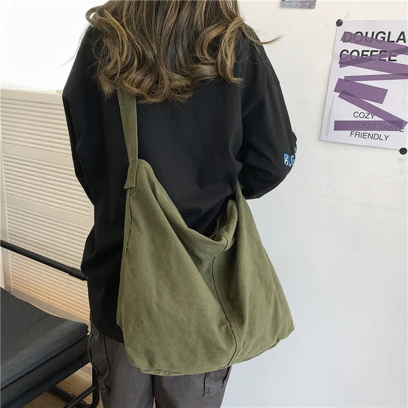 Women's Shoulder Bag Large Canvas Crossbody Bags for Women Cotton Cloth Fashion  Bag Handbags