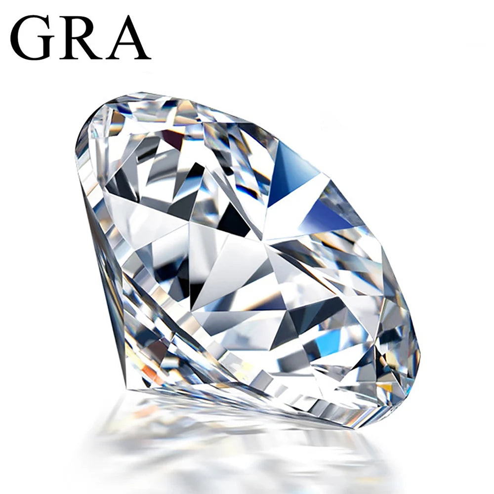 100% Real Loose Moissanite Diamonds VVS1 D Color 0.1ct to 12ct with GRA Certificate Round Excellent Cut