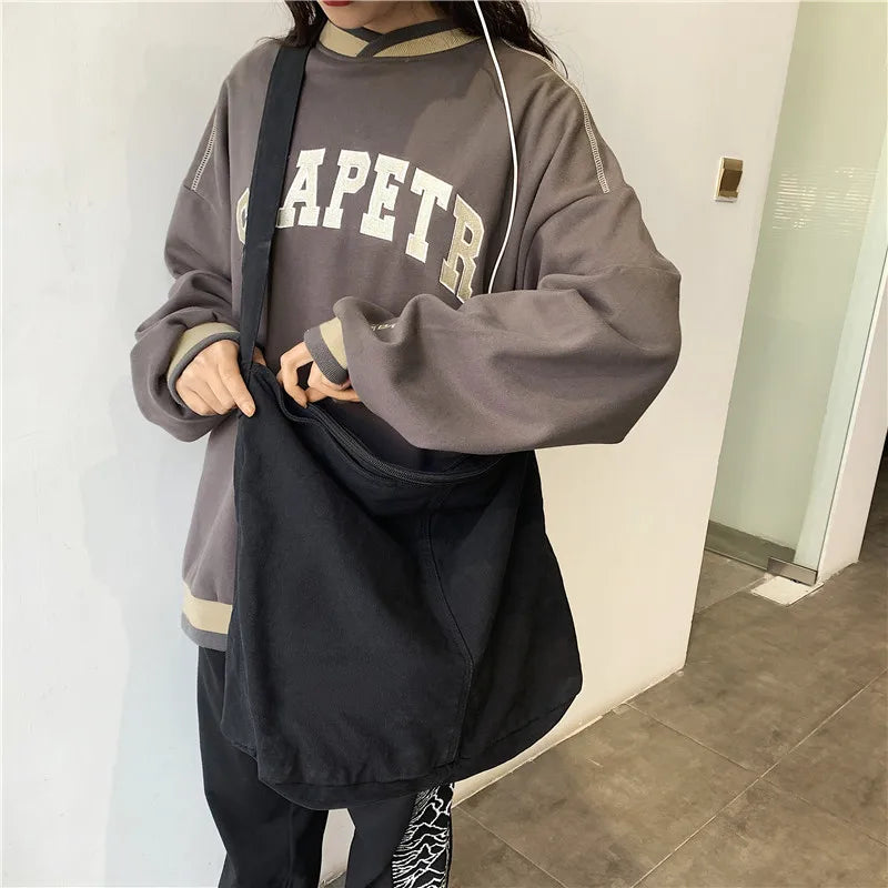 Women's Shoulder Bag Large Canvas Crossbody Bags for Women Cotton Cloth Fashion  Bag Handbags