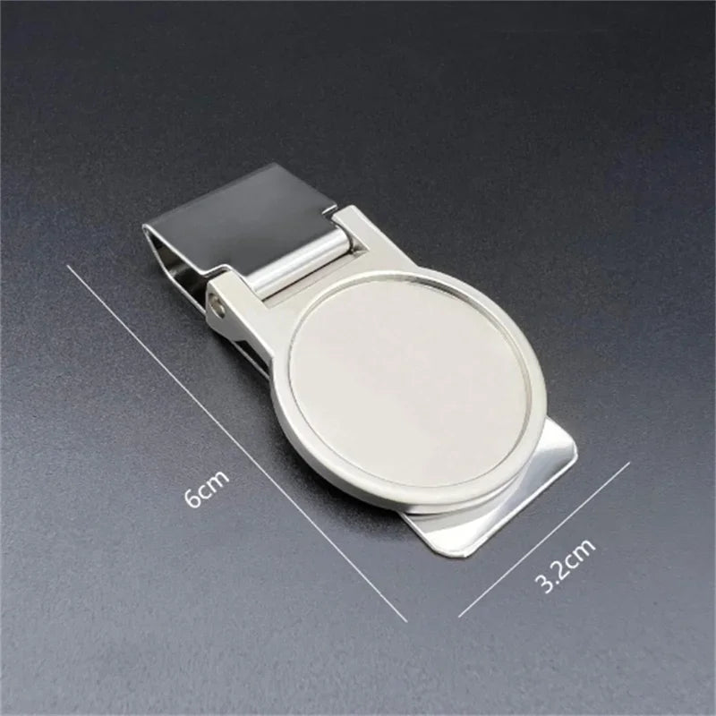 1Pc Stainless Steel Metal Money Clip Creative Banknote Clip Belt Clip Personality Bookmark Clips Wallet Ticket Folder Men Women