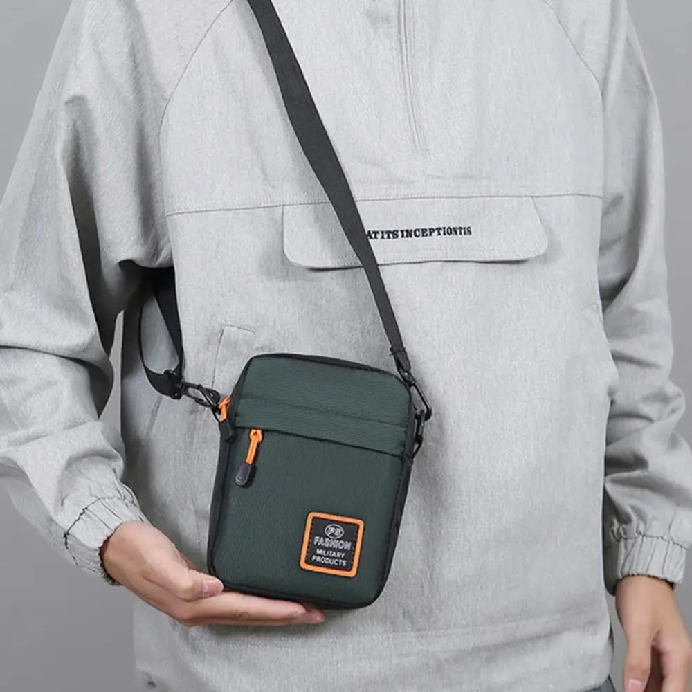 Men's Business Shoulder Bag Casual Man's Messenger Bag Durable Male Handbag Waterproof Oxford Cloth Bag Mini Mobile Phone Bags