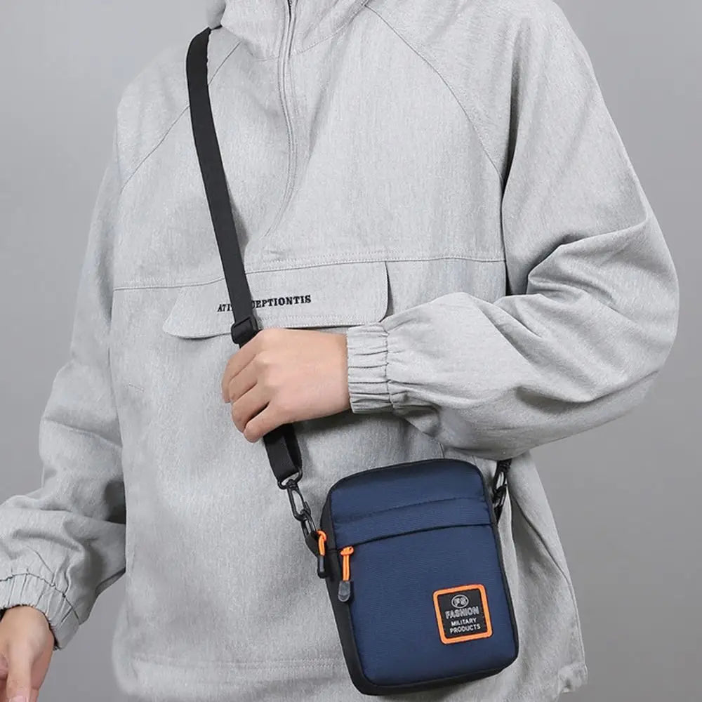 Men's Business Shoulder Bag Casual Man's Messenger Bag Durable Male Handbag Waterproof Oxford Cloth Bag Mini Mobile Phone Bags