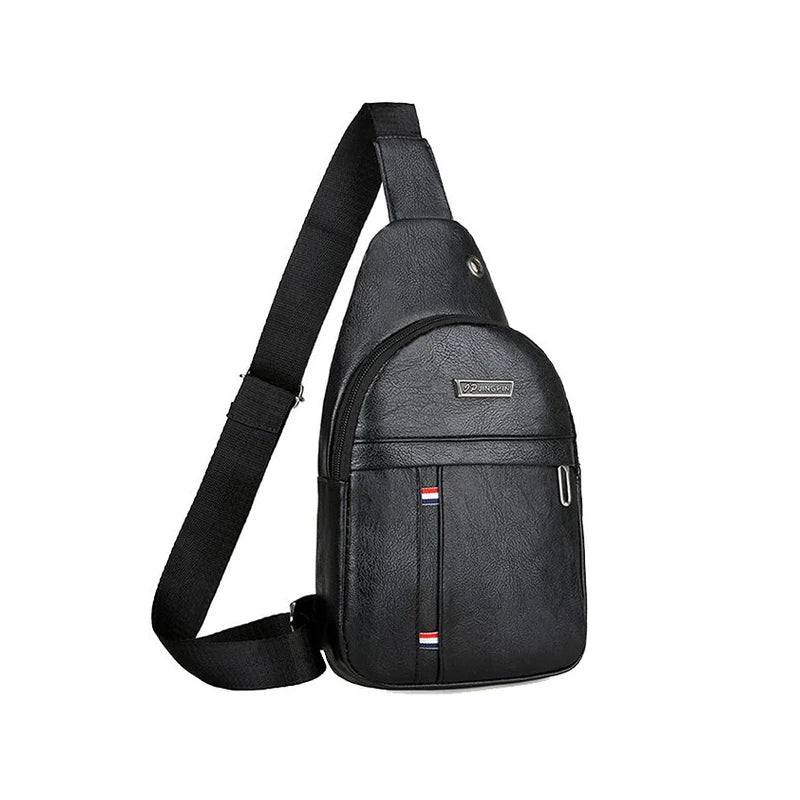 Men Shoulder Sling Bags PU Bag Crossbody Outdoor Shoulder Bag