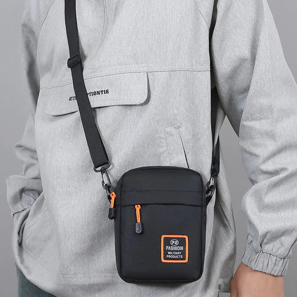 Men's Business Shoulder Bag Casual Man's Messenger Bag Durable Male Handbag Waterproof Oxford Cloth Bag Mini Mobile Phone Bags