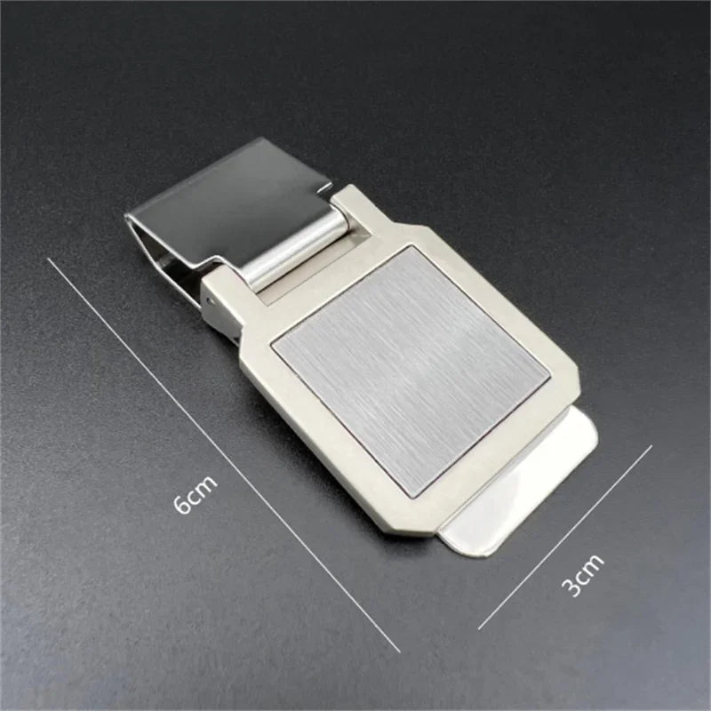 1Pc Stainless Steel Metal Money Clip Creative Banknote Clip Belt Clip Personality Bookmark Clips Wallet Ticket Folder Men Women