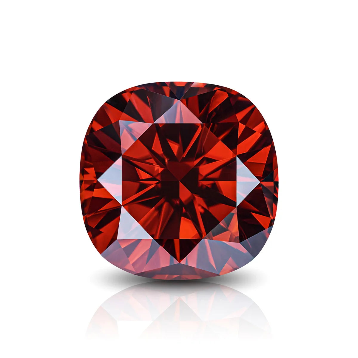 Garnet Red Moissanite Stone 0.5ct-3ct D Color Passes Diamond Tester GRA Certificate