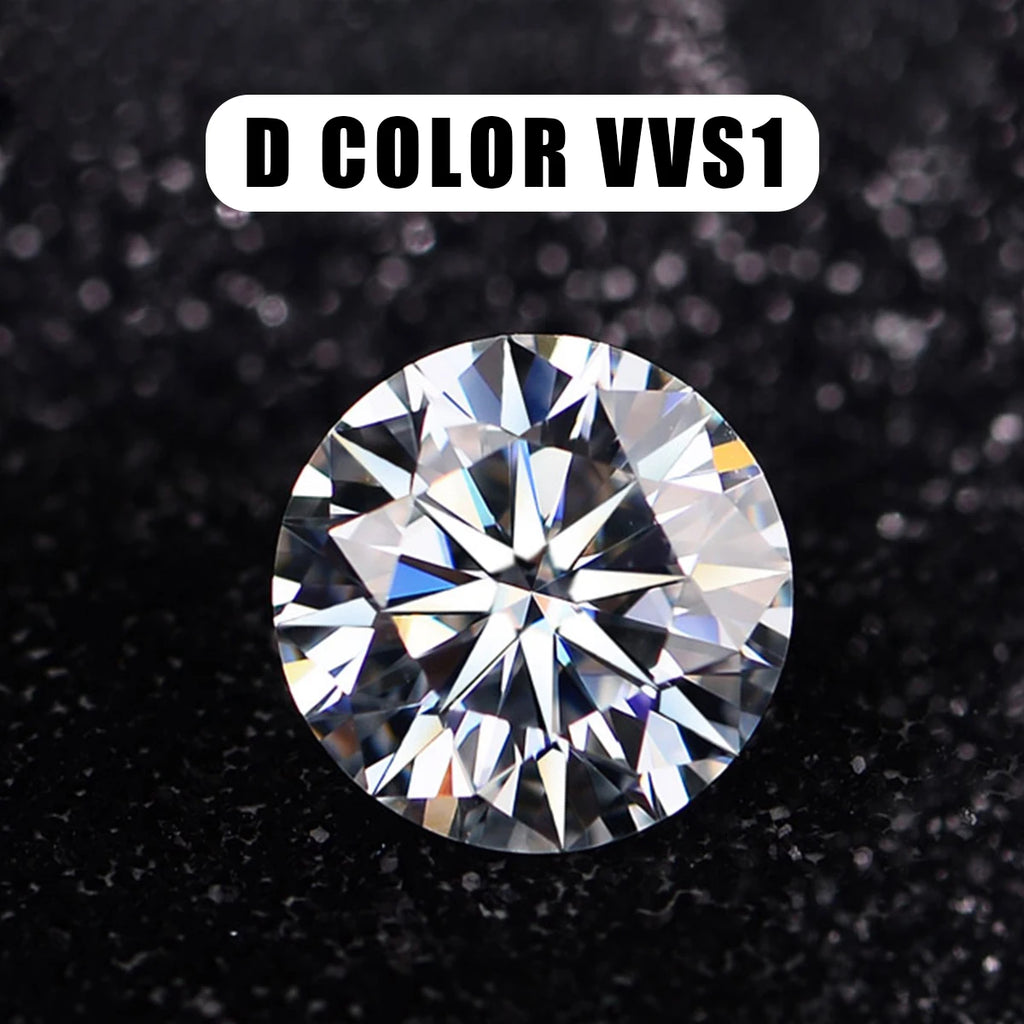 100% Real Loose Moissanite Diamonds VVS1 D Color 0.1ct to 12ct with GRA Certificate Round Excellent Cut