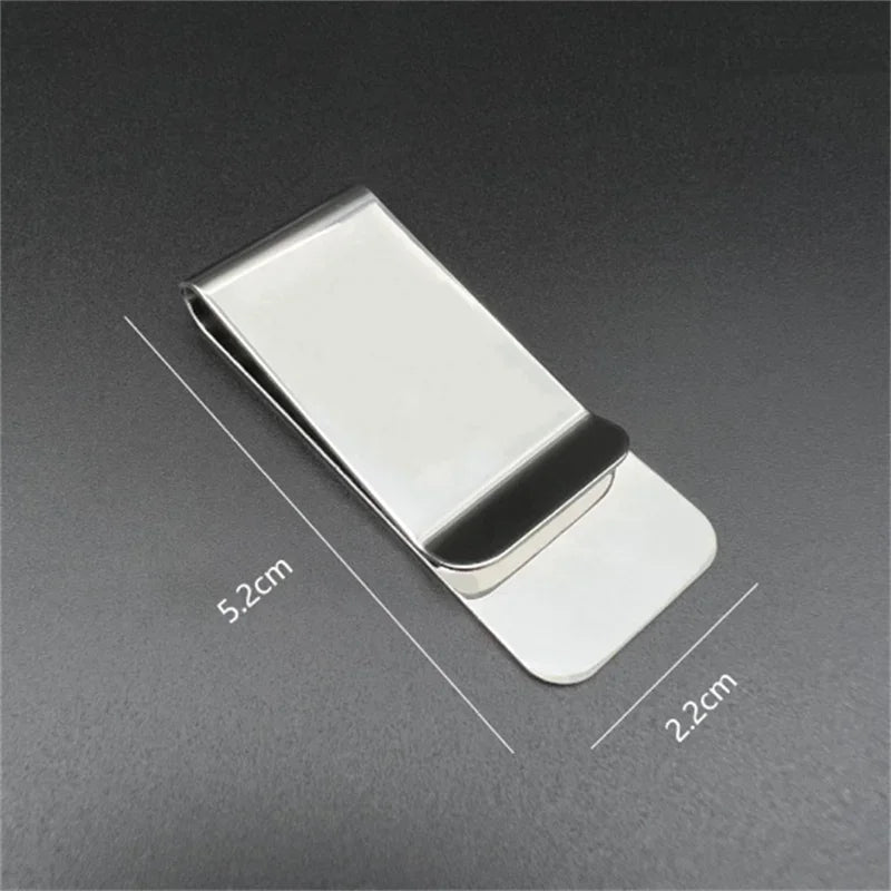 1Pc Stainless Steel Metal Money Clip Creative Banknote Clip Belt Clip Personality Bookmark Clips Wallet Ticket Folder Men Women