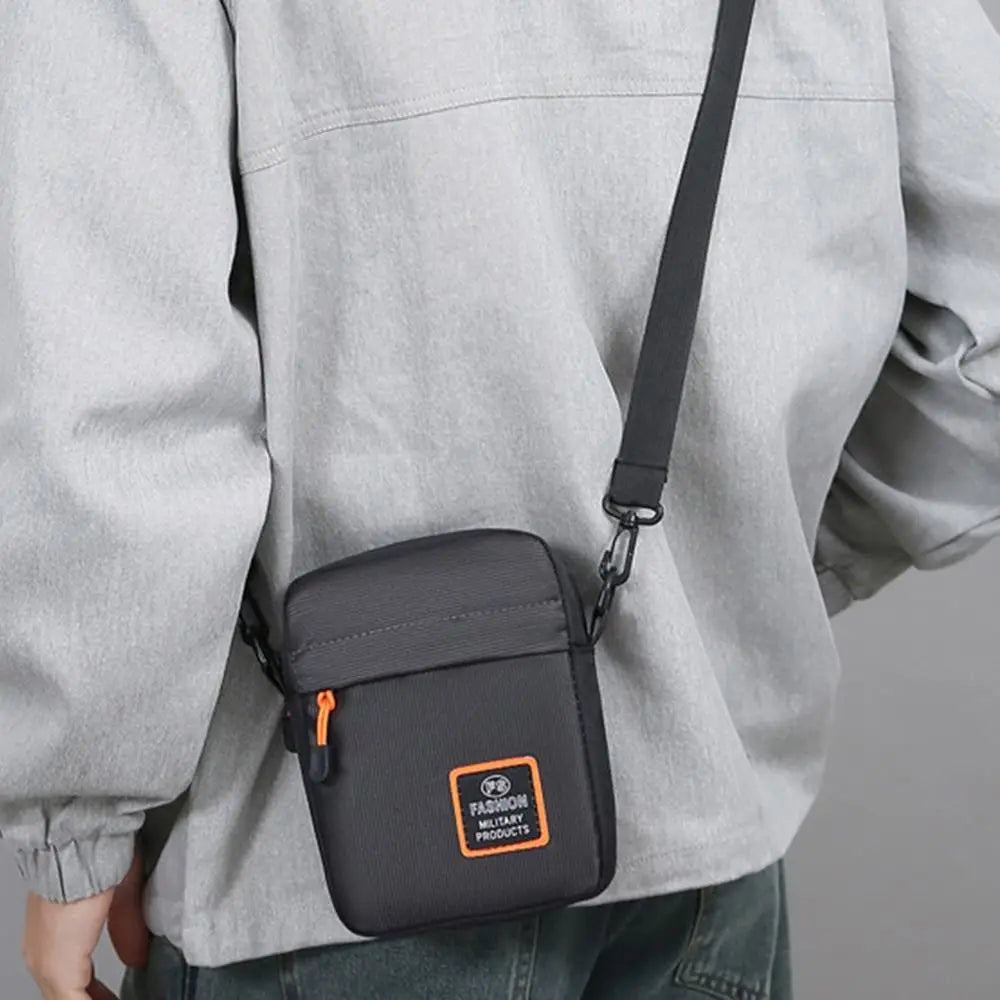 Men's Business Shoulder Bag Casual Man's Messenger Bag Durable Male Handbag Waterproof Oxford Cloth Bag Mini Mobile Phone Bags