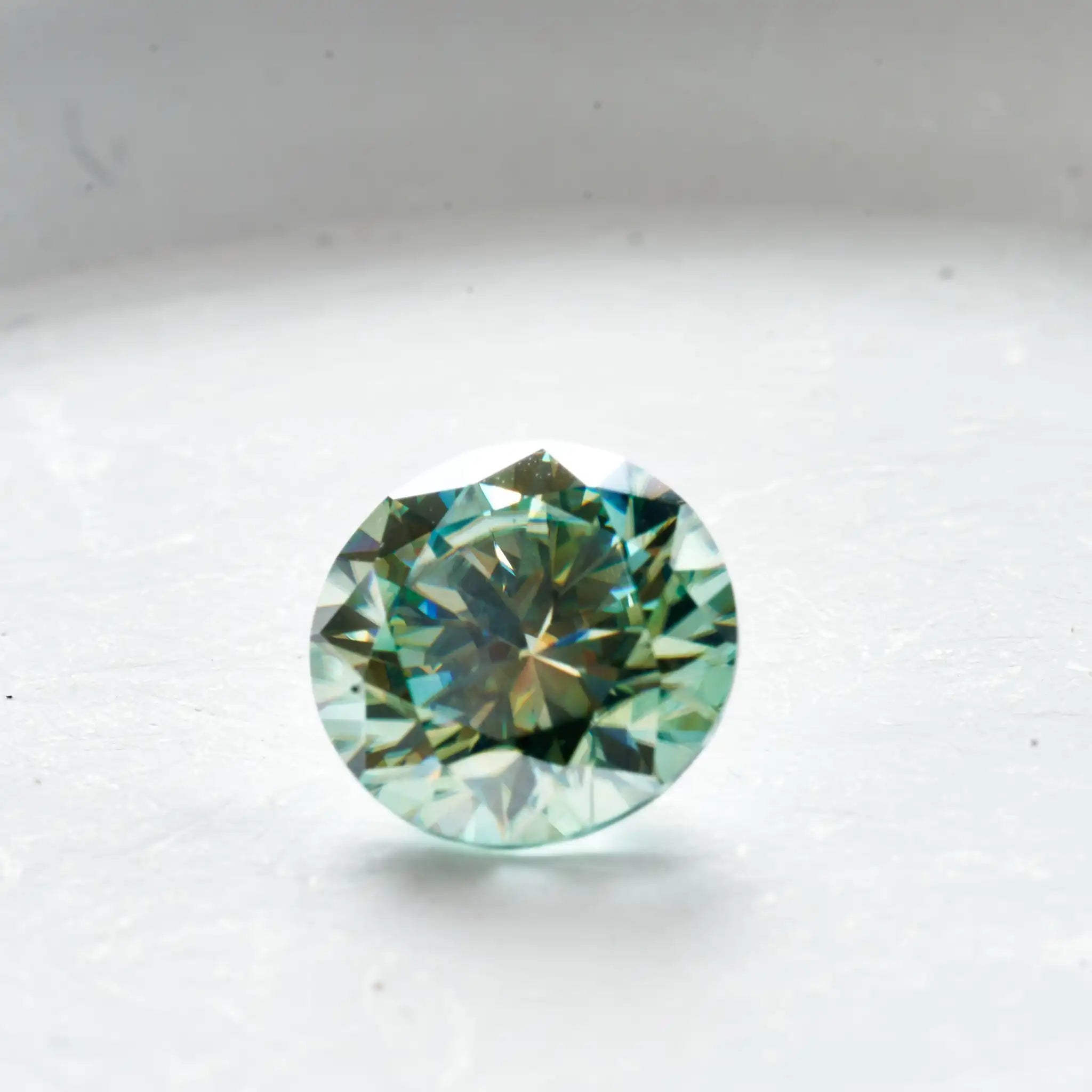 0.1-5CT bluegreen Color moissanite VVS1 3EX Cut Light Blue Green color Moissanite Loose Stone Certified GRA