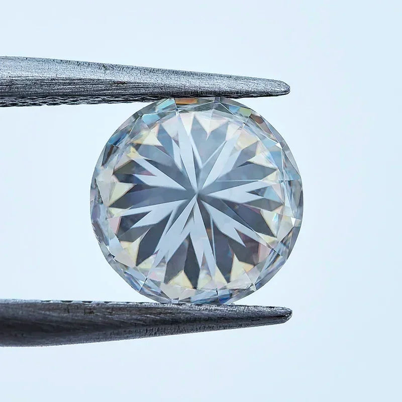 Moissanite Stone AB Colour Gemstone Round Cut  Lab Created Diamond with GRA Certificate