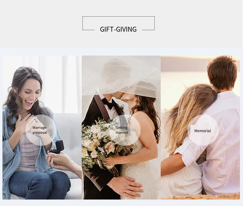 Moissanite Diamond 925 Sterling Silver Ring, Wedding Band Rings for Women, Bridal Engagement, GRA Certified