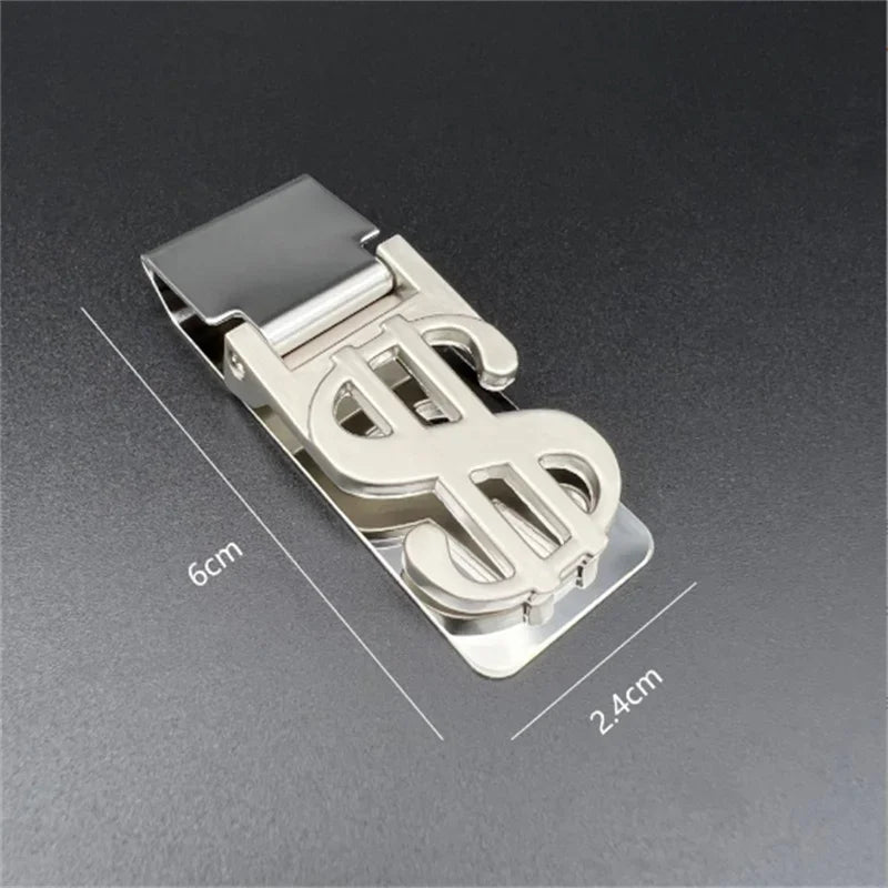 1Pc Stainless Steel Metal Money Clip Creative Banknote Clip Belt Clip Personality Bookmark Clips Wallet Ticket Folder Men Women