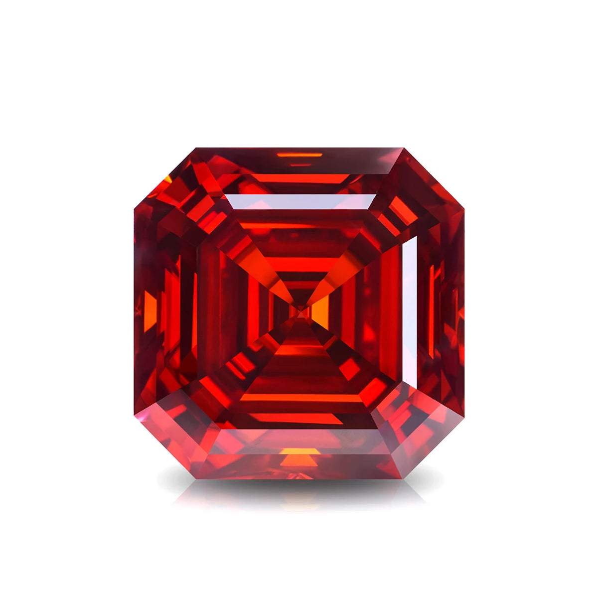 Garnet Red Moissanite Stone 0.5ct-3ct D Color Passes Diamond Tester GRA Certificate